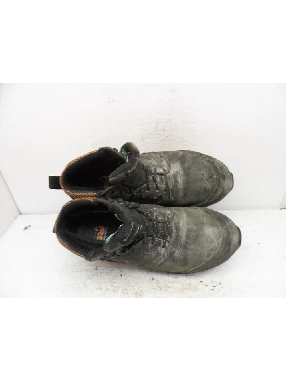 Timberland PRO Men's Mid Reaxion CT Safety Work Boots A21RU Black/Orange 9.5W